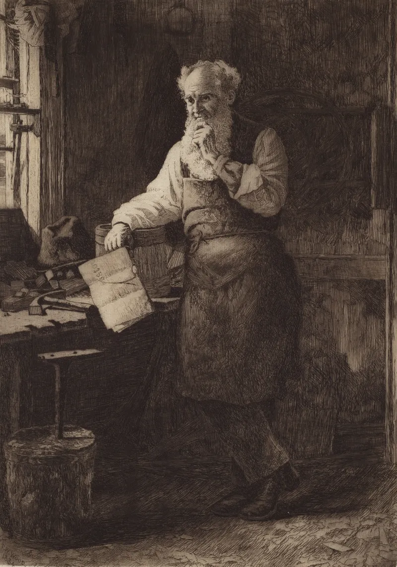 Classical artwork depicting contemplation and deep thought